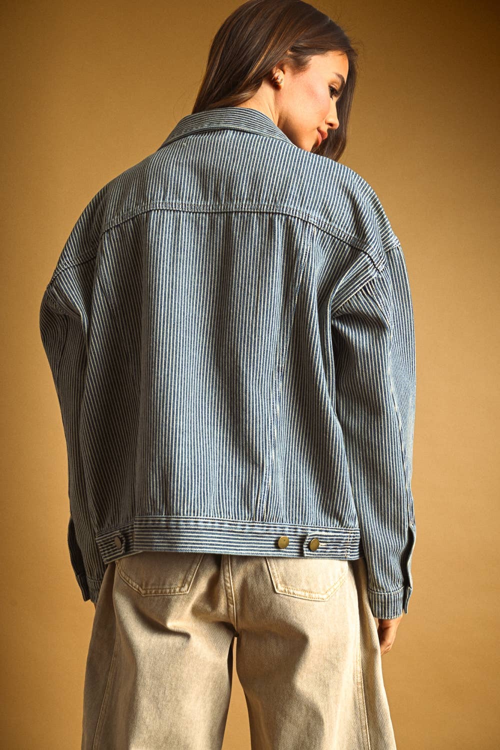 Hickory Striped Denim Jacket