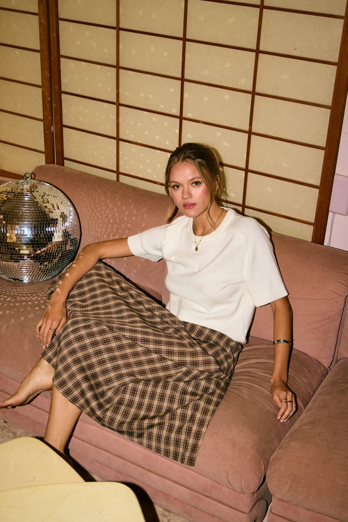 Prairie Afternoon Plaid Maxi Skirt