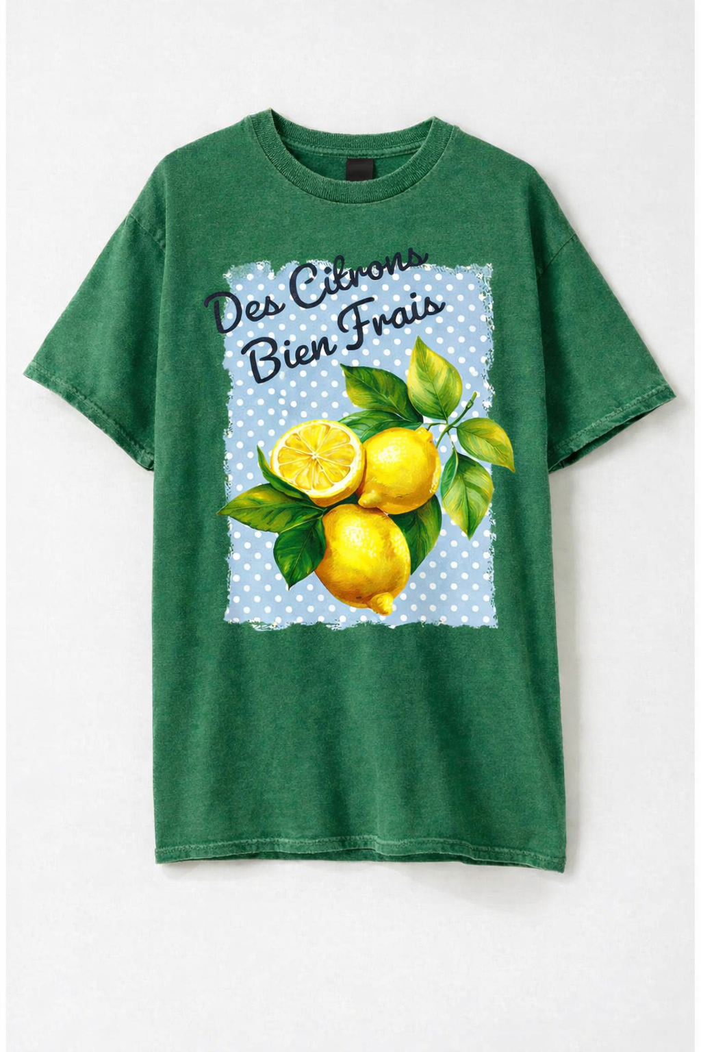Des Citrons Lemons Mineral-Dyed Graphic Tee