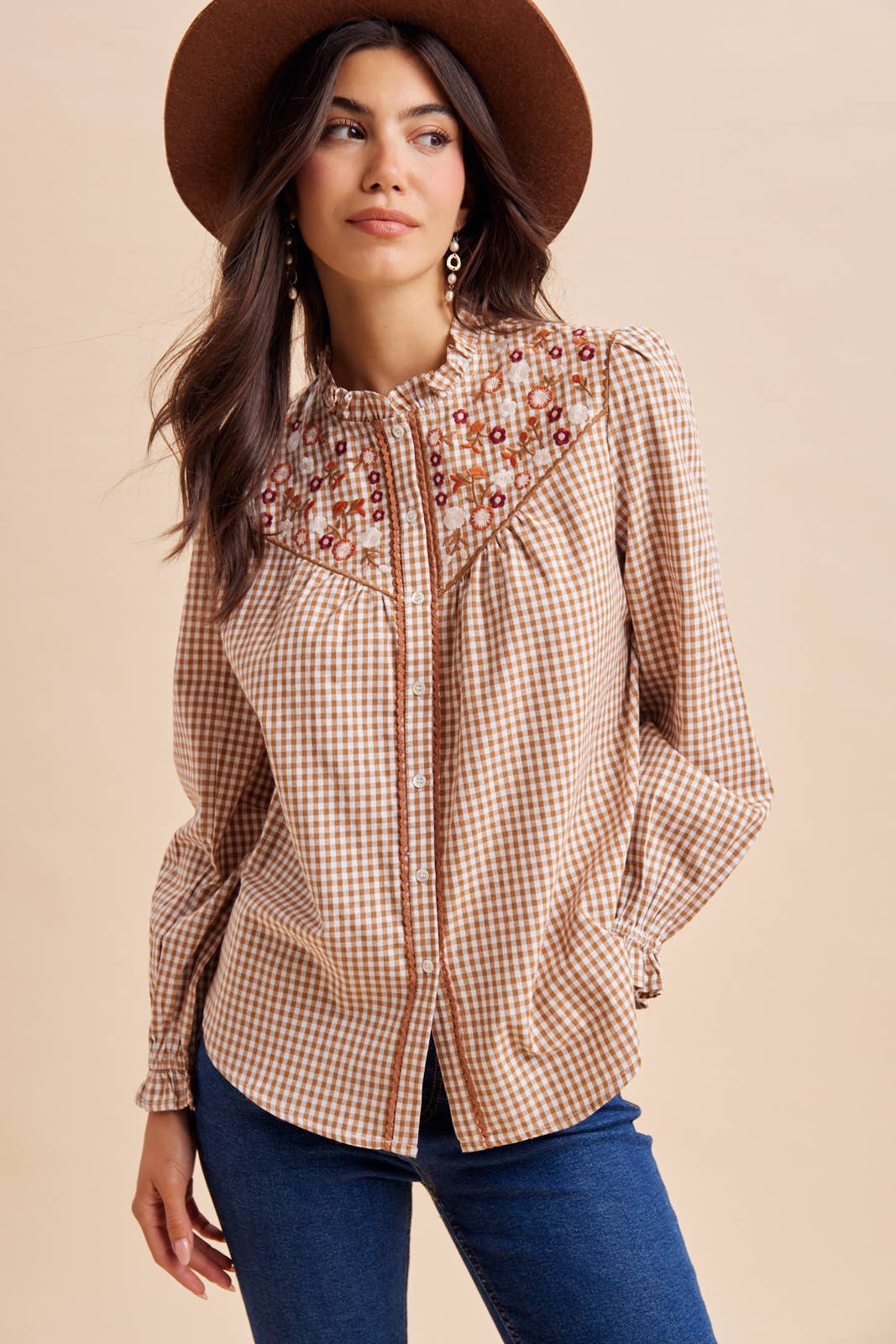 Embroidered Button Down Shirt