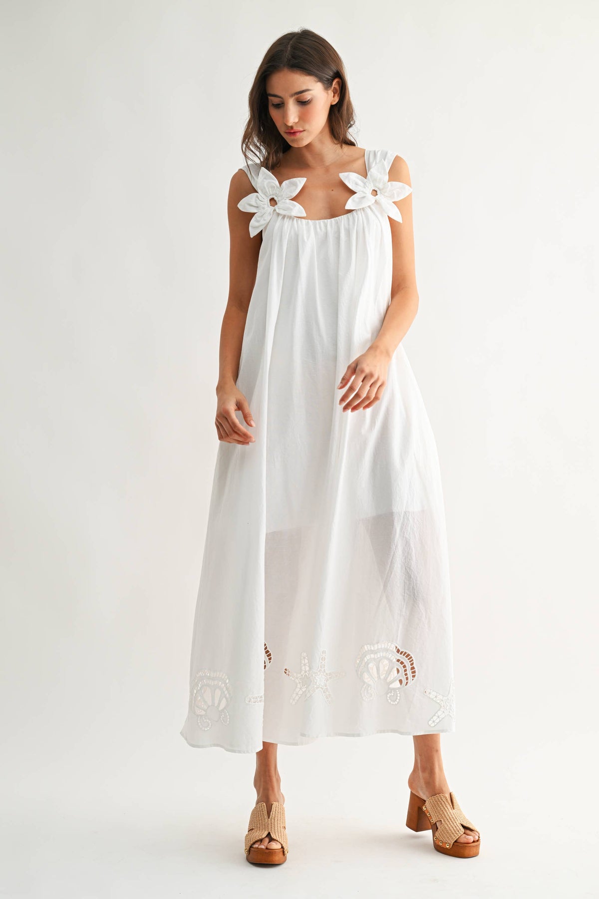 Embroidered Floral Maxi Dress