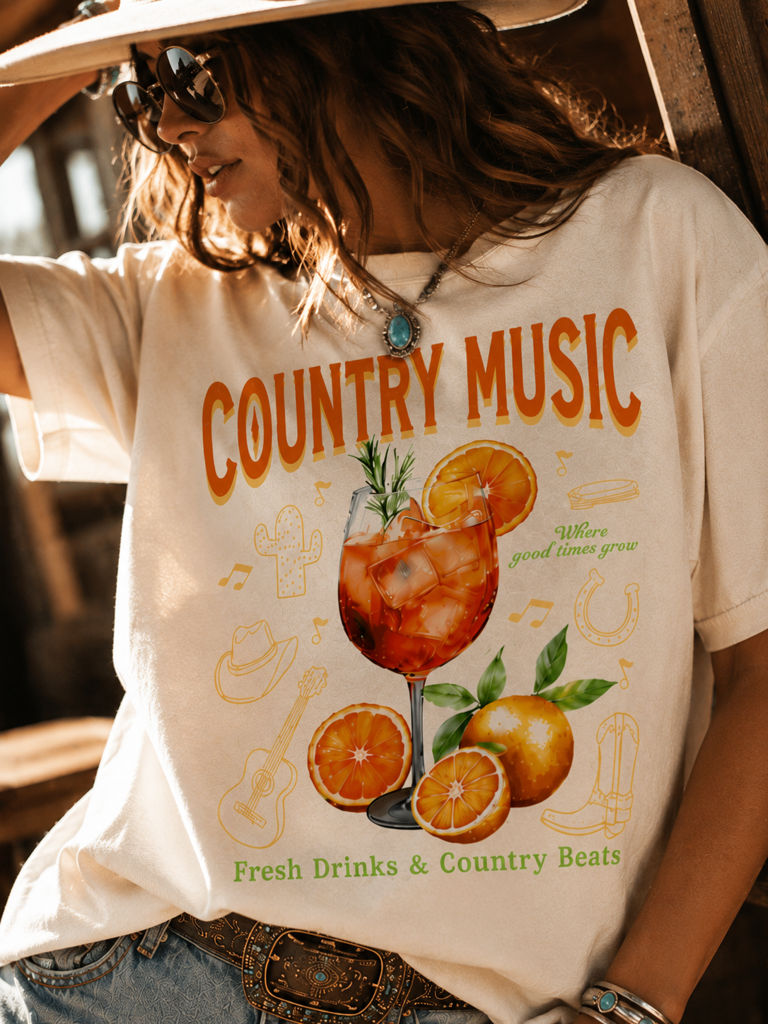 Country Music Drinks Graphic Tee
