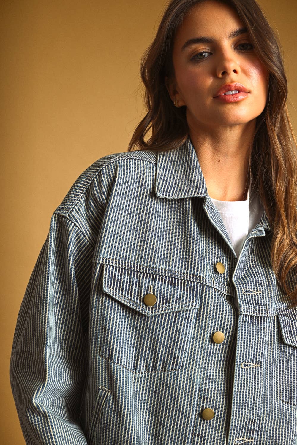 Hickory Striped Denim Jacket