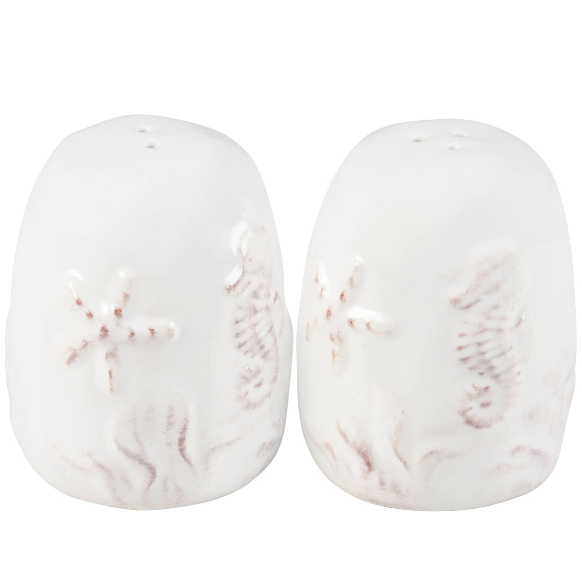 Embossed Beach Salt & Pepper Shakers
