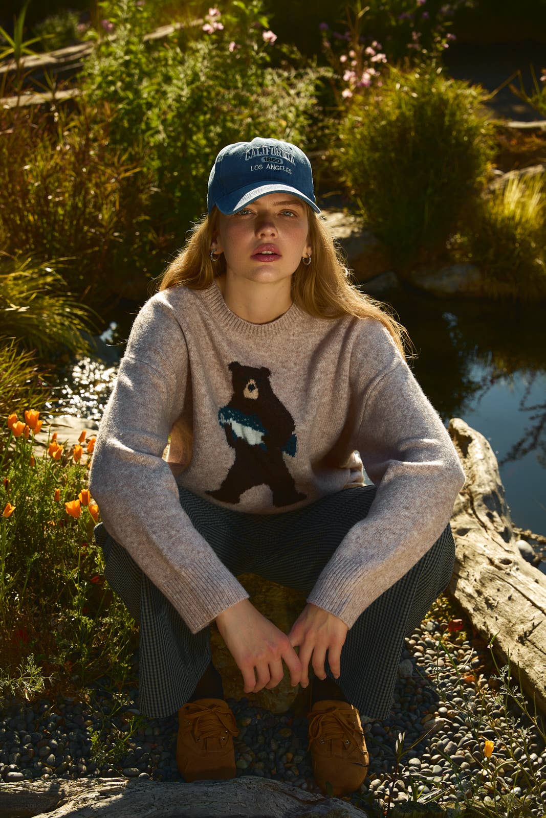 Oversized Bear Graphic Sweater