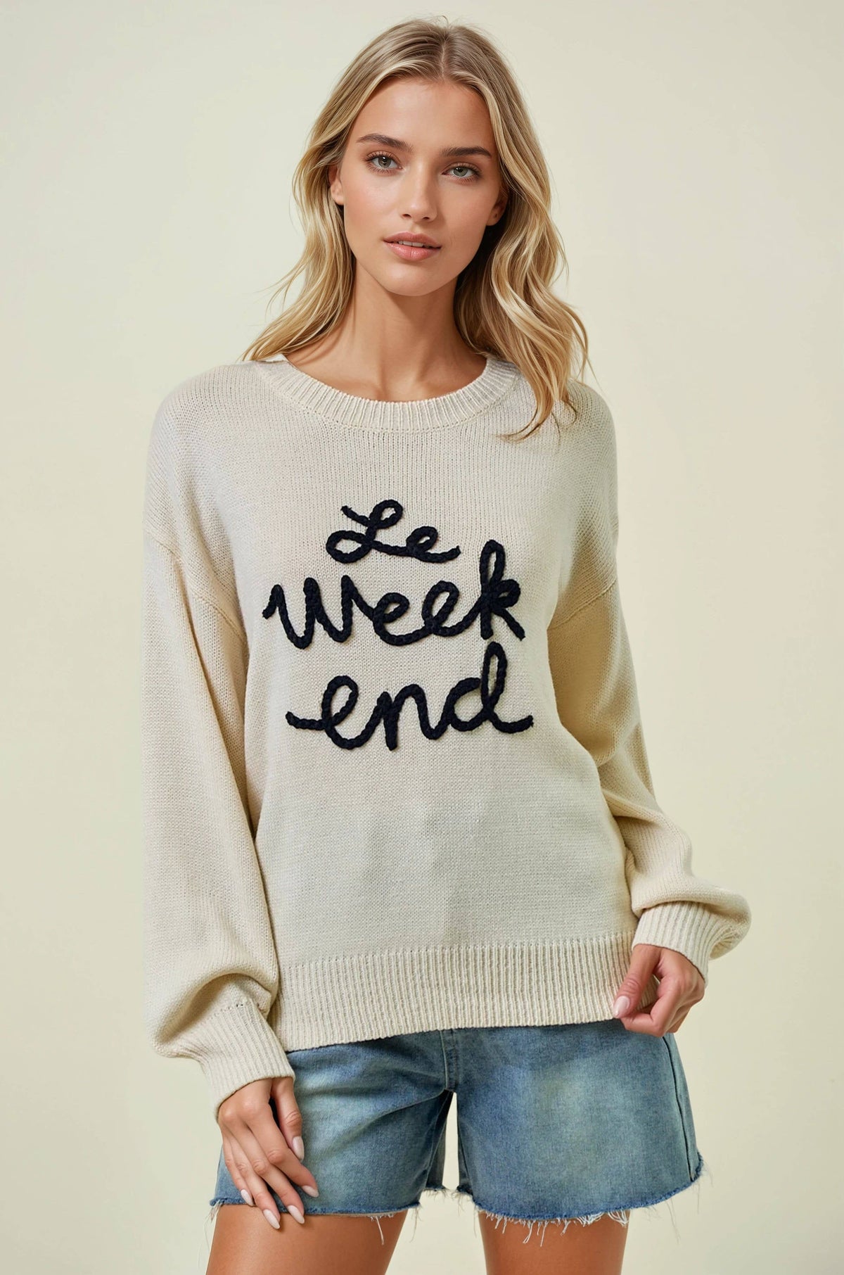 Le Weekend Embroidered Sweater