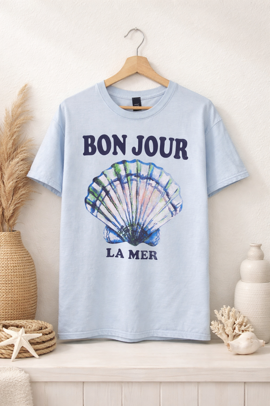 Bonjour La Mer Coastal Graphic Tee