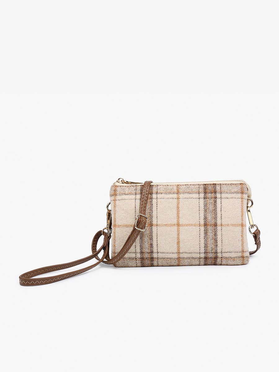 Riley Plaid Crossbody Wristlet