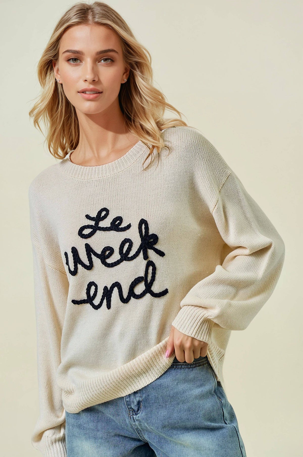 Le Weekend Embroidered Sweater