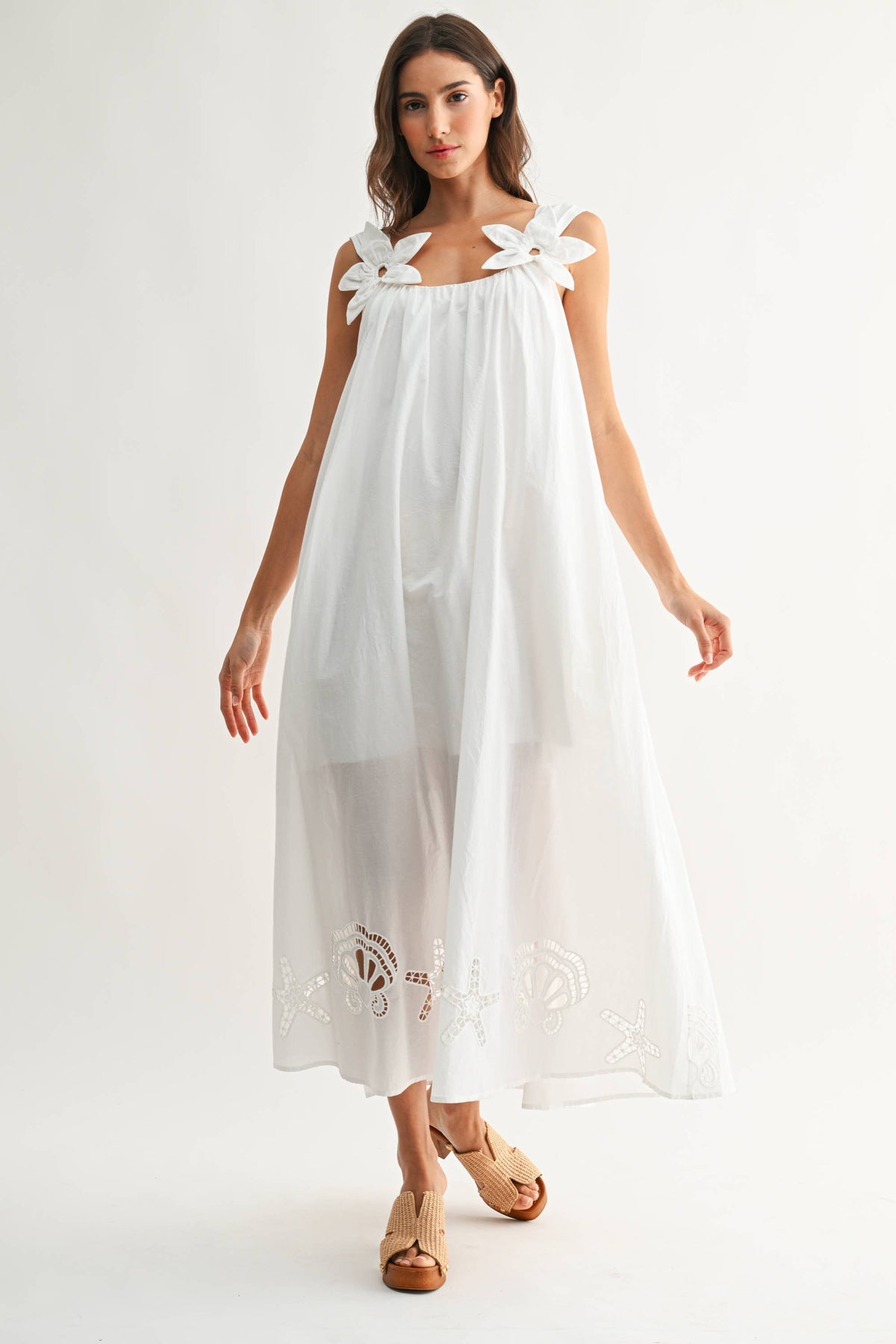 Embroidered Floral Maxi Dress