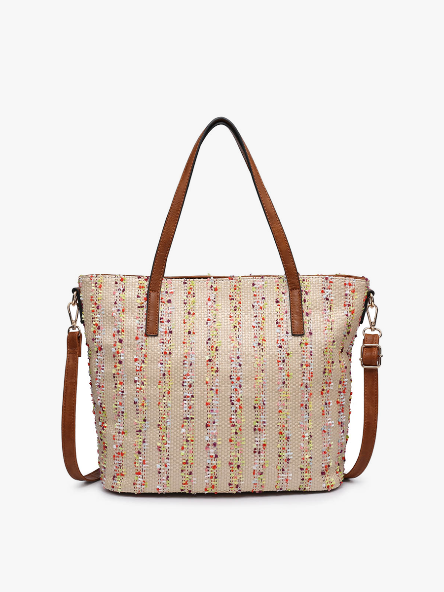 Two-Tone Natural Tote Bag