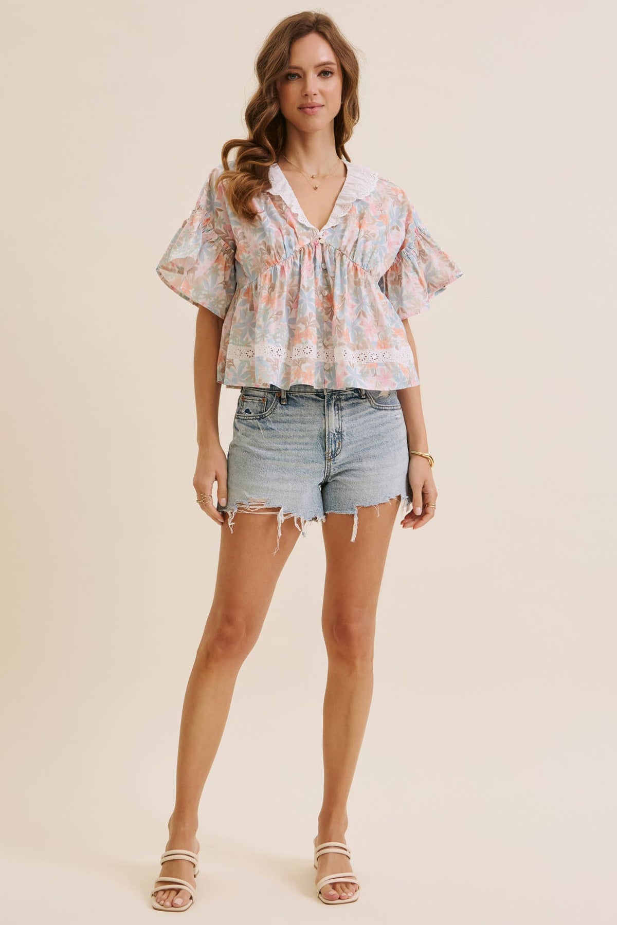 Freshly Bloomed Pastel Floral Blouse