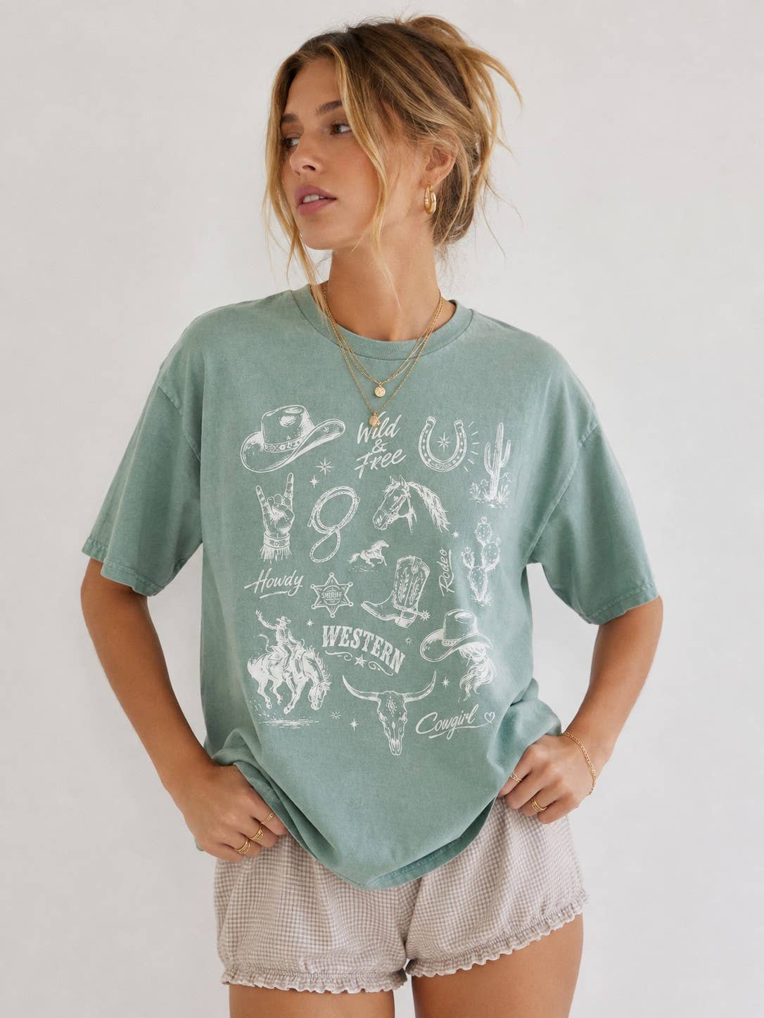 Western Doodles Sage Mineral Graphic Tee