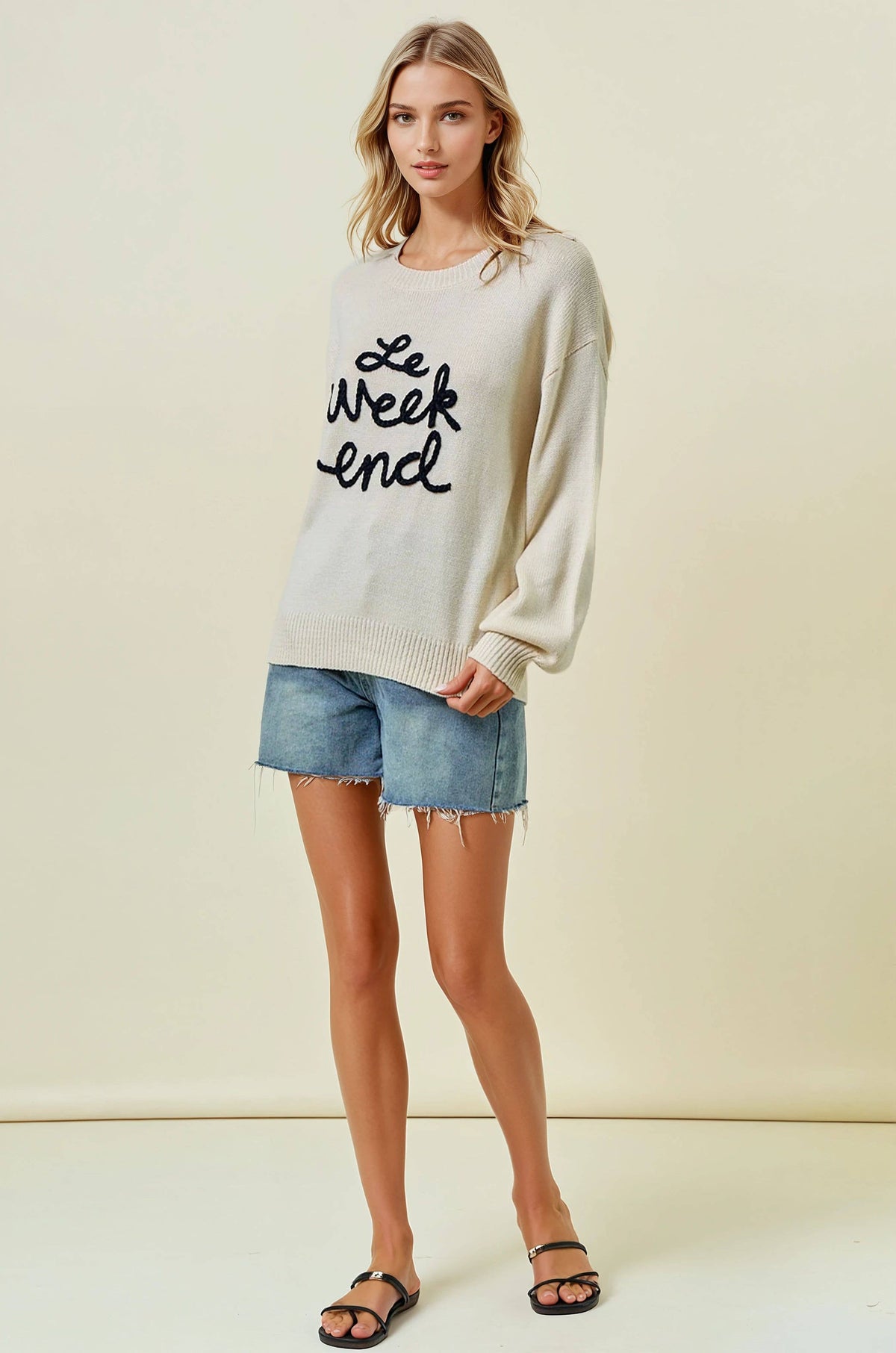 Le Weekend Embroidered Sweater