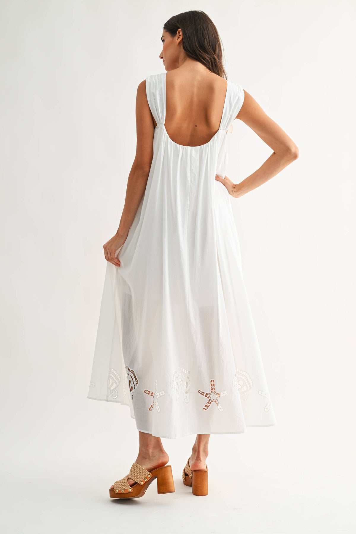 Embroidered Floral Maxi Dress