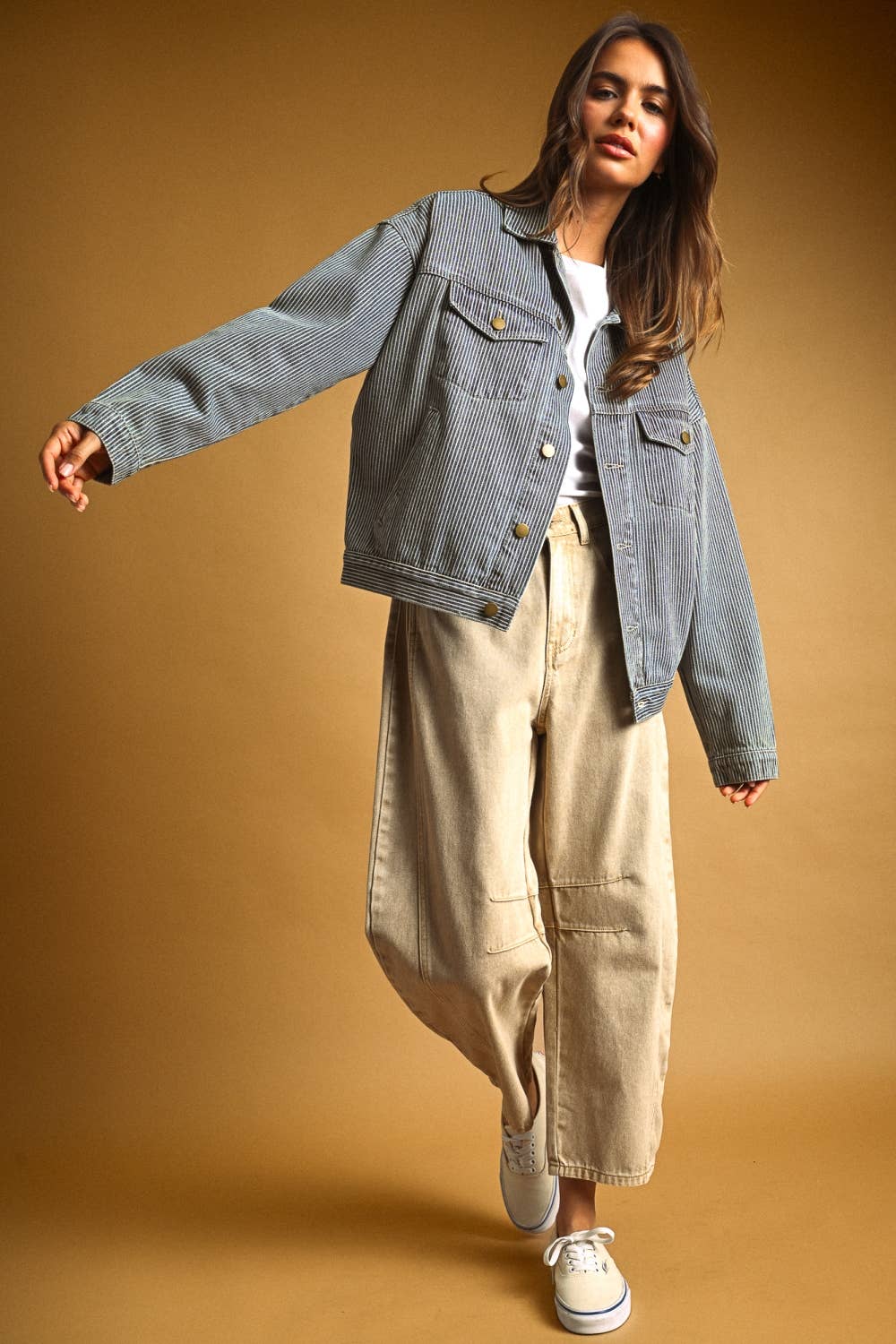 Hickory Striped Denim Jacket