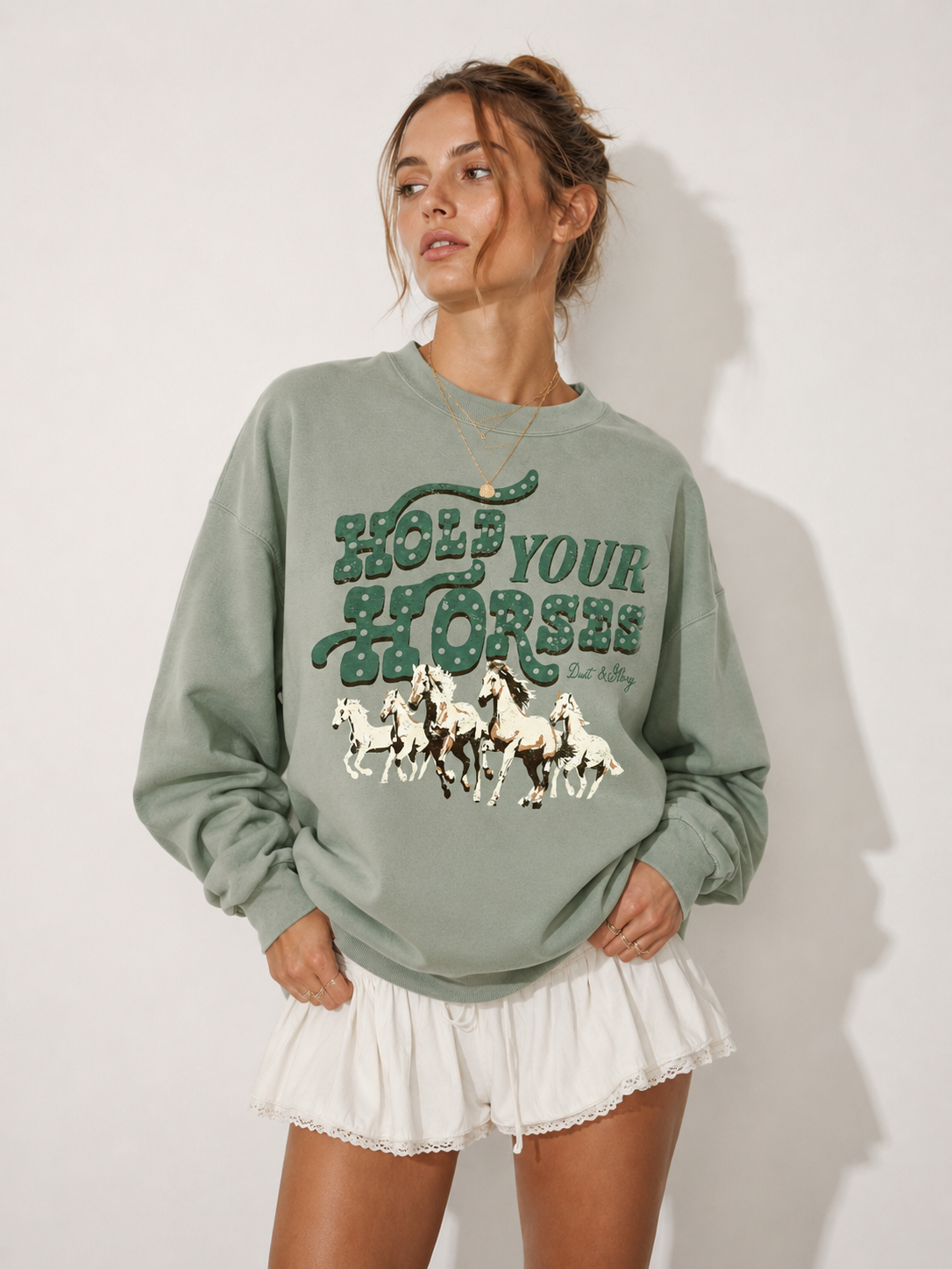 Hold Your Horses Western Graphic Sweatshirt