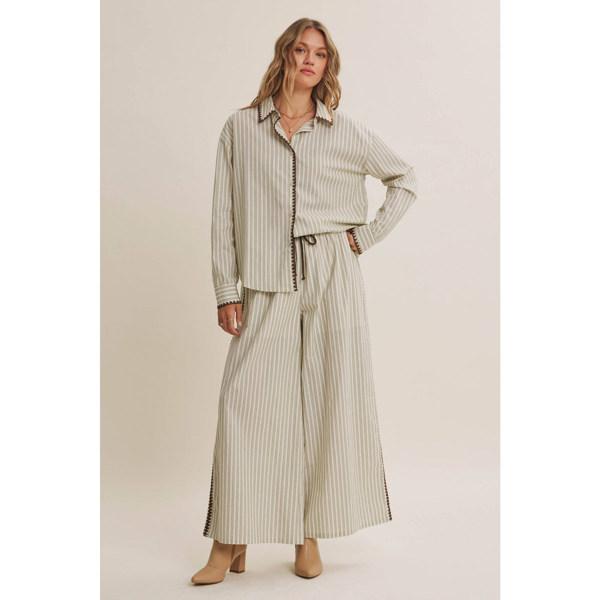 Mediterranean Artisan Stripe Pants