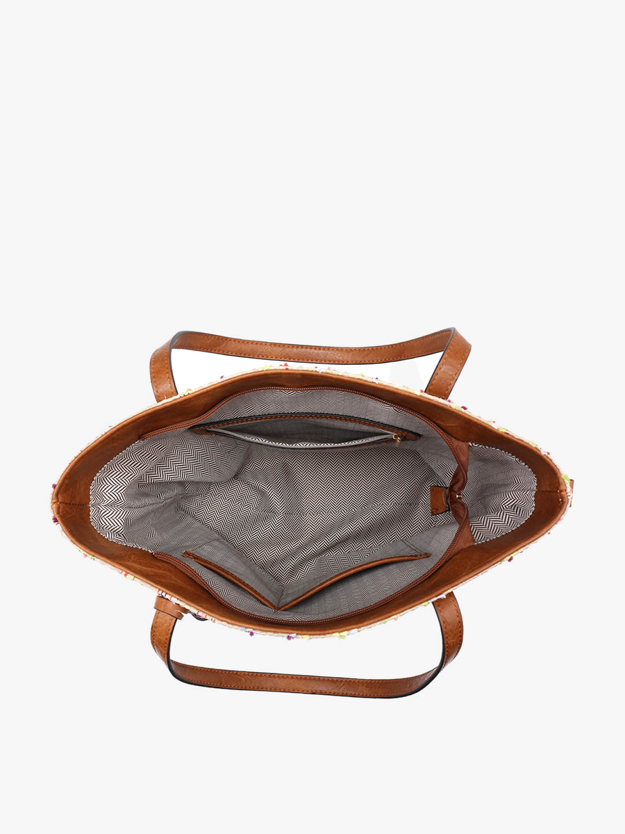 Two-Tone Natural Tote Bag