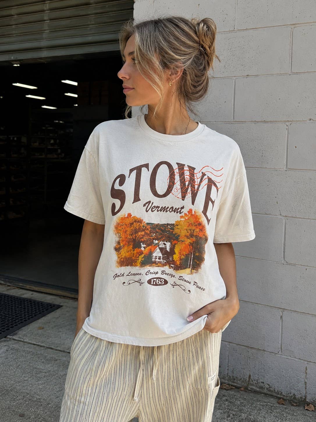 Stowe Vermont Fall Foliage Graphic Tee