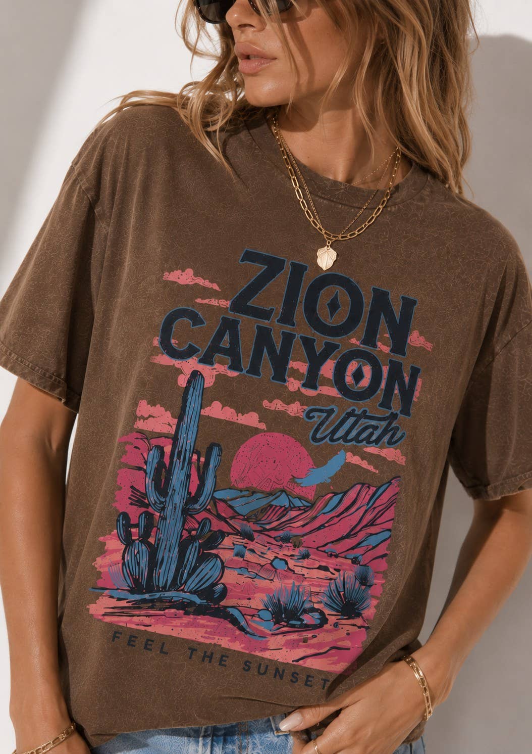 Zion Canyon Utah Outdoors Mineral Graphic Tee