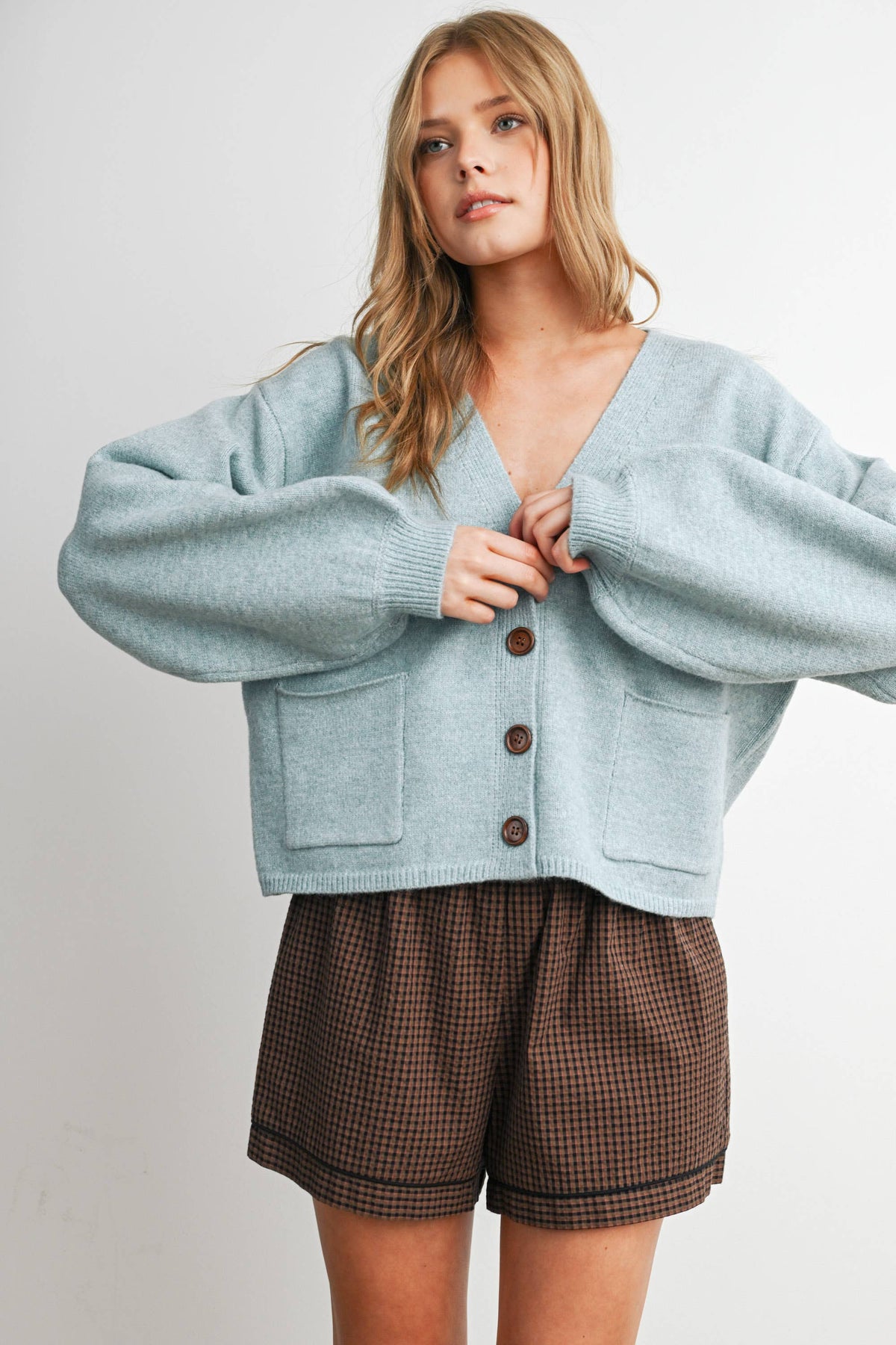 Elastic High-Waisted Trimmed Shorts