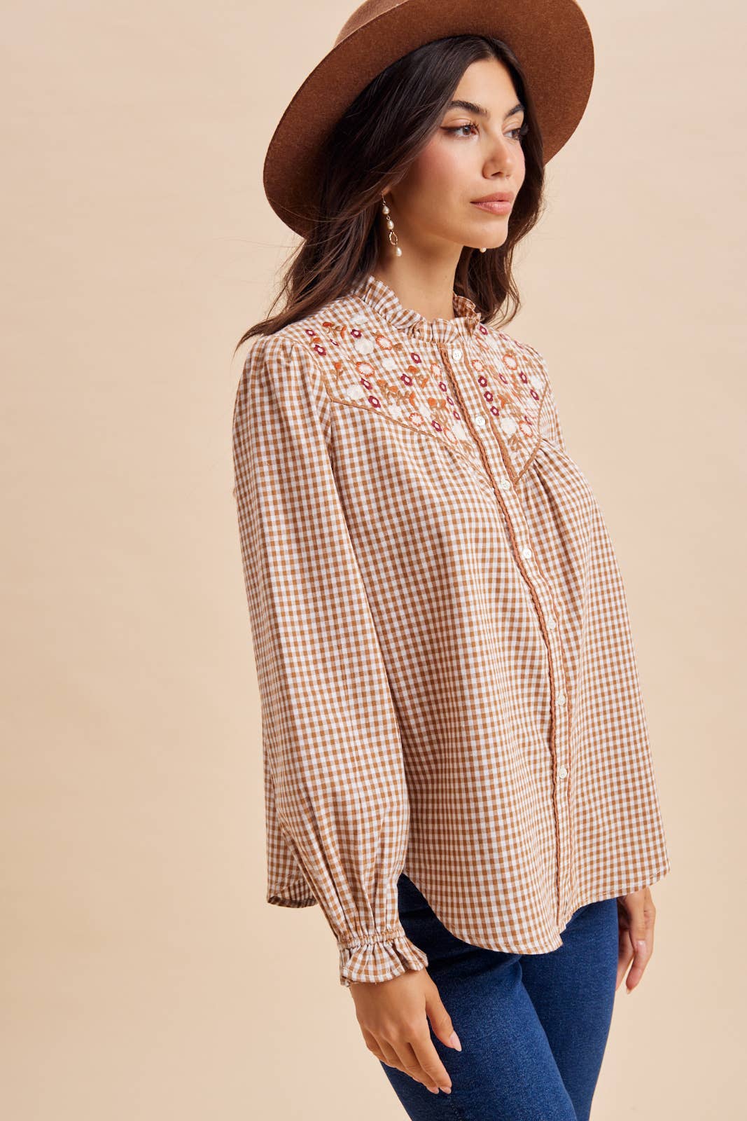 Embroidered Button Down Shirt