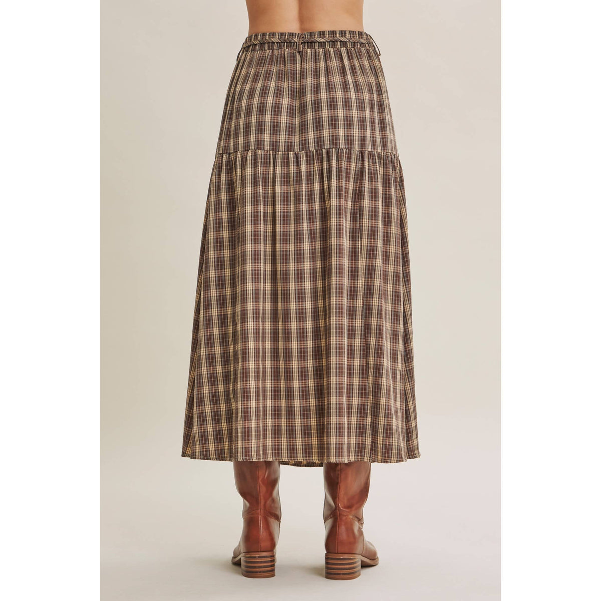 Prairie Afternoon Plaid Maxi Skirt