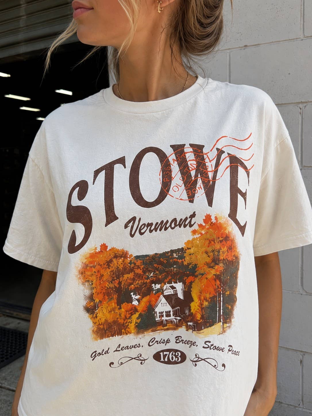 Stowe Vermont Fall Foliage Graphic Tee