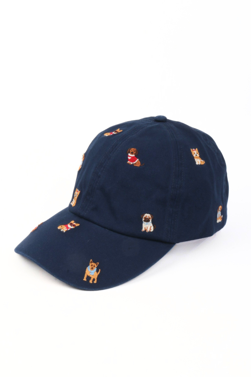 Embroidered Dog Baseball Cap