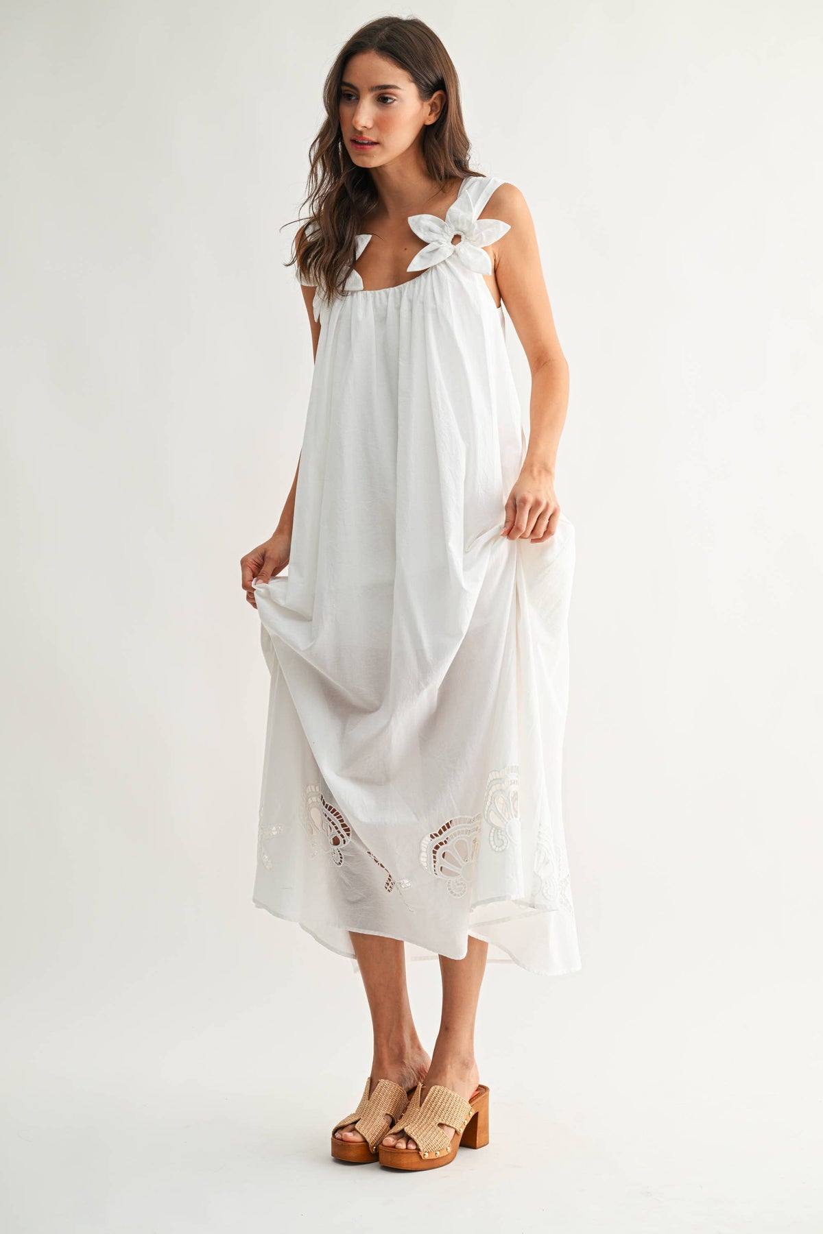 Embroidered Floral Maxi Dress