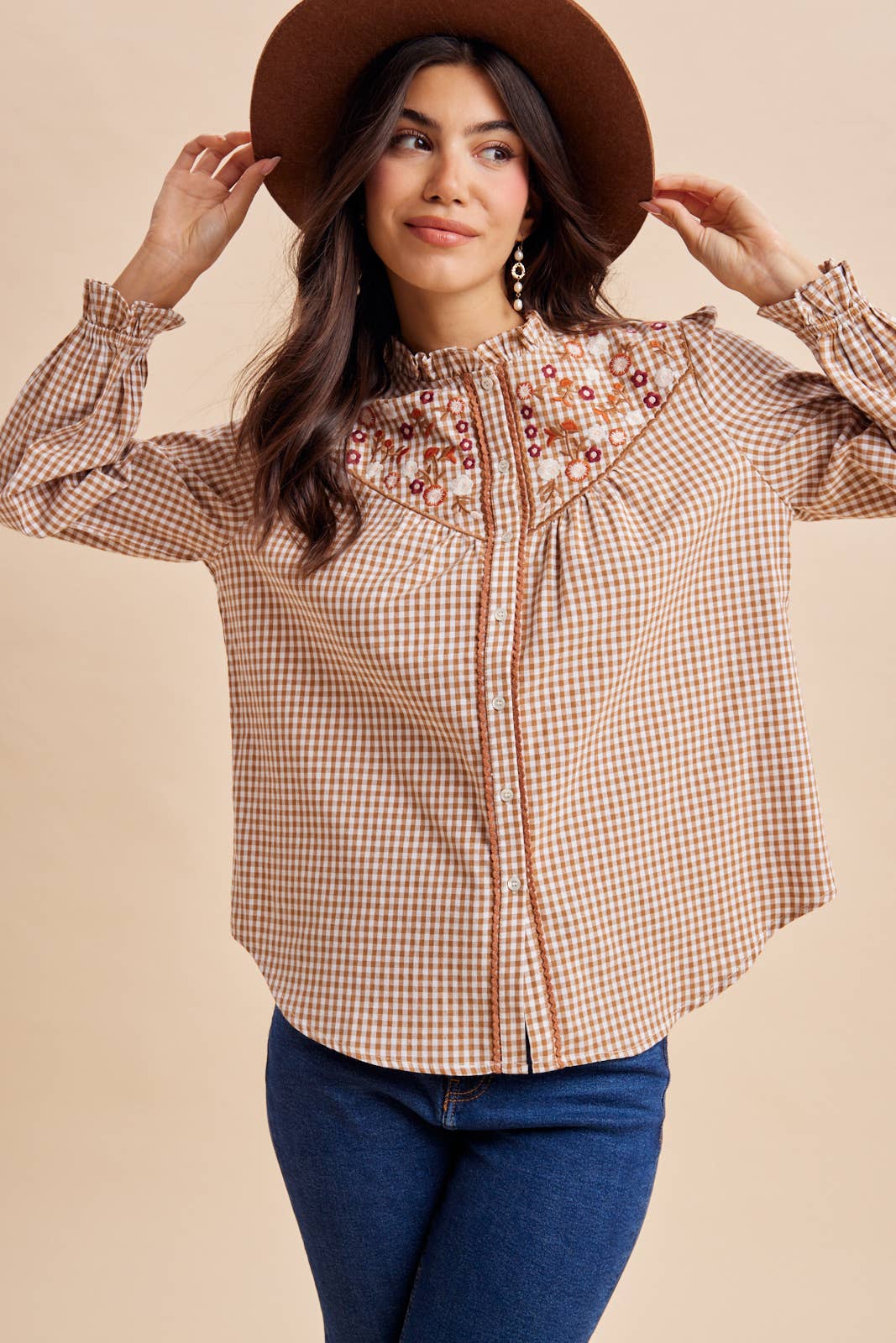 Embroidered Button Down Shirt