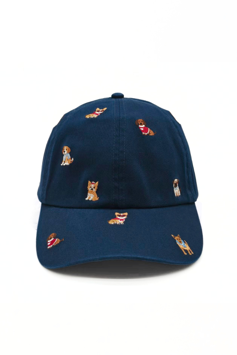 Embroidered Dog Baseball Cap