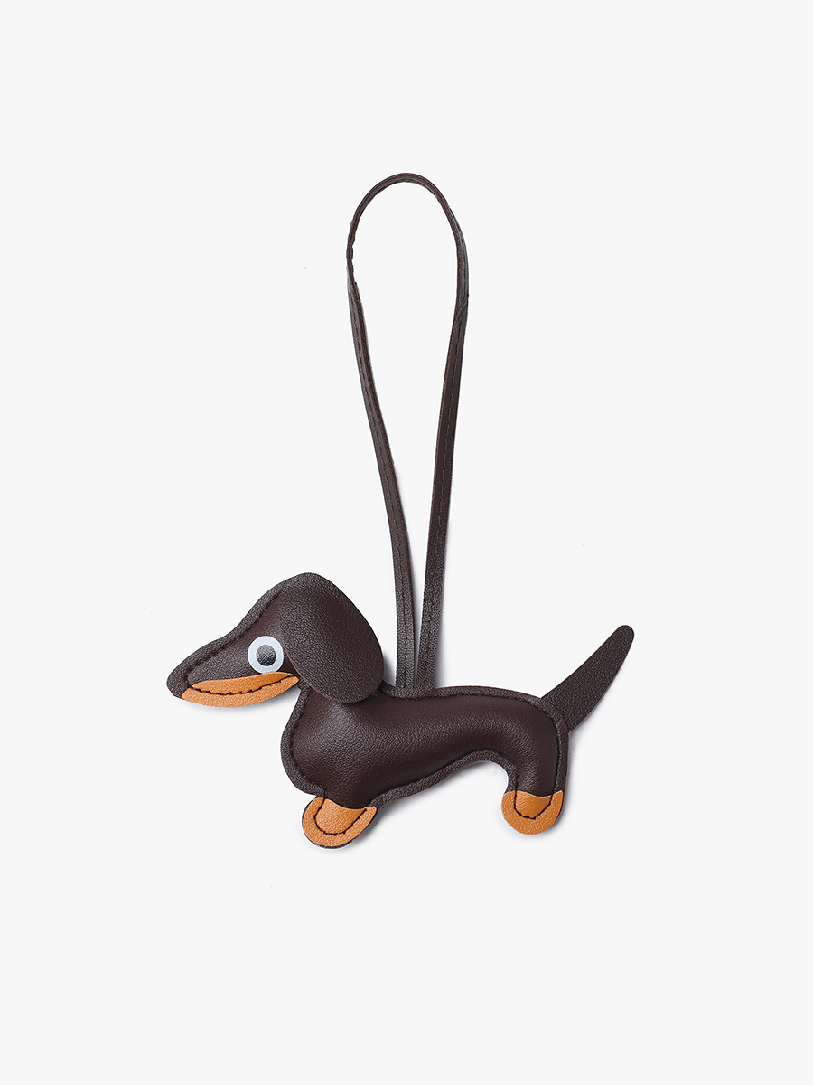 Dachshund Vegan Leather Bag Charm