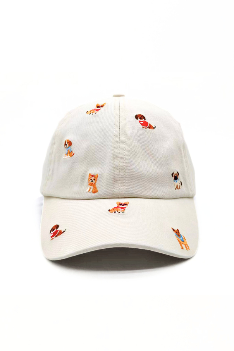 Embroidered Dog Baseball Cap