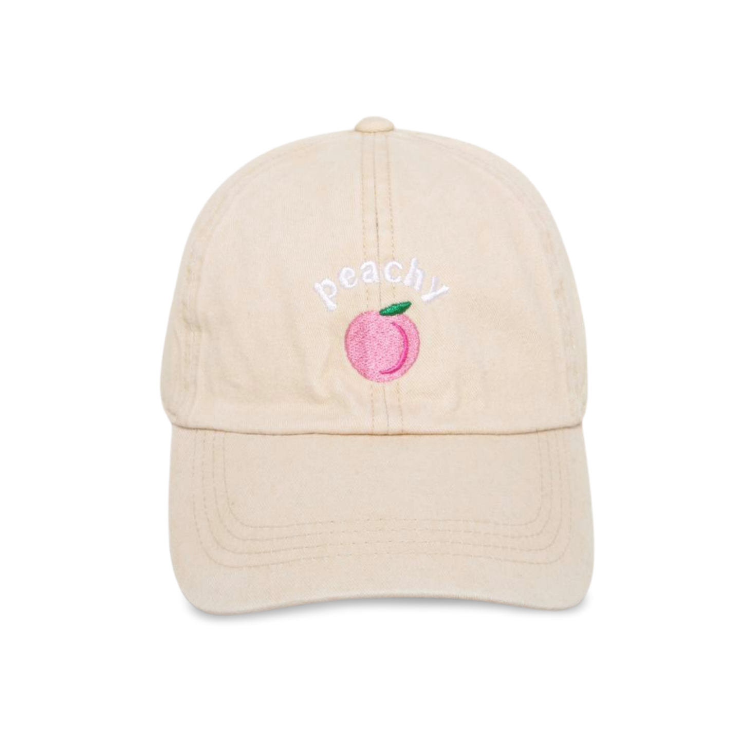 Peachy Embroidered Baseball Cap