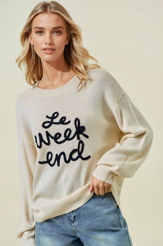 Le Weekend Embroidered Sweater