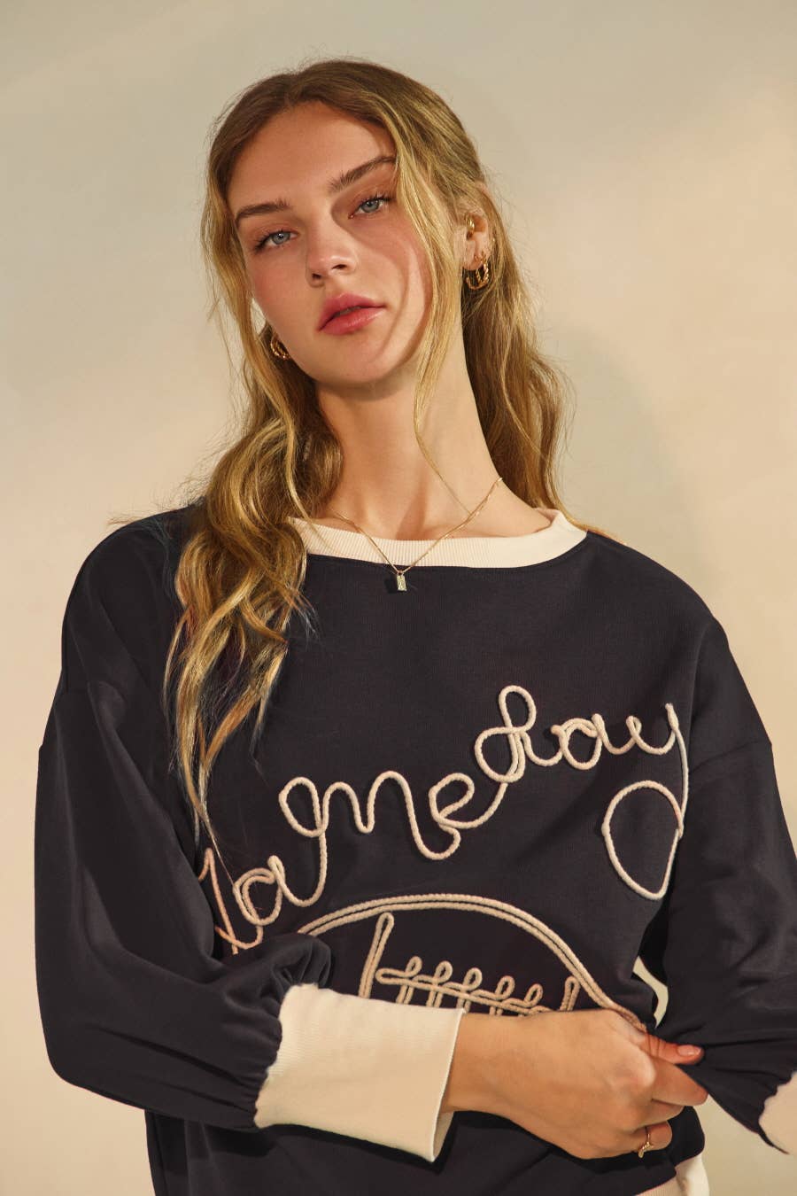 Navy Gameday Oversized Sweatshirt