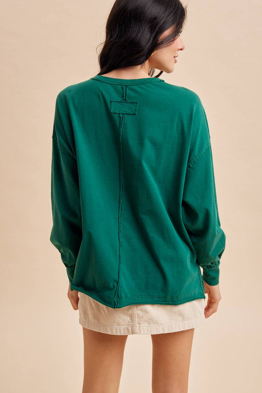 Deer Embroidery Pullover Top