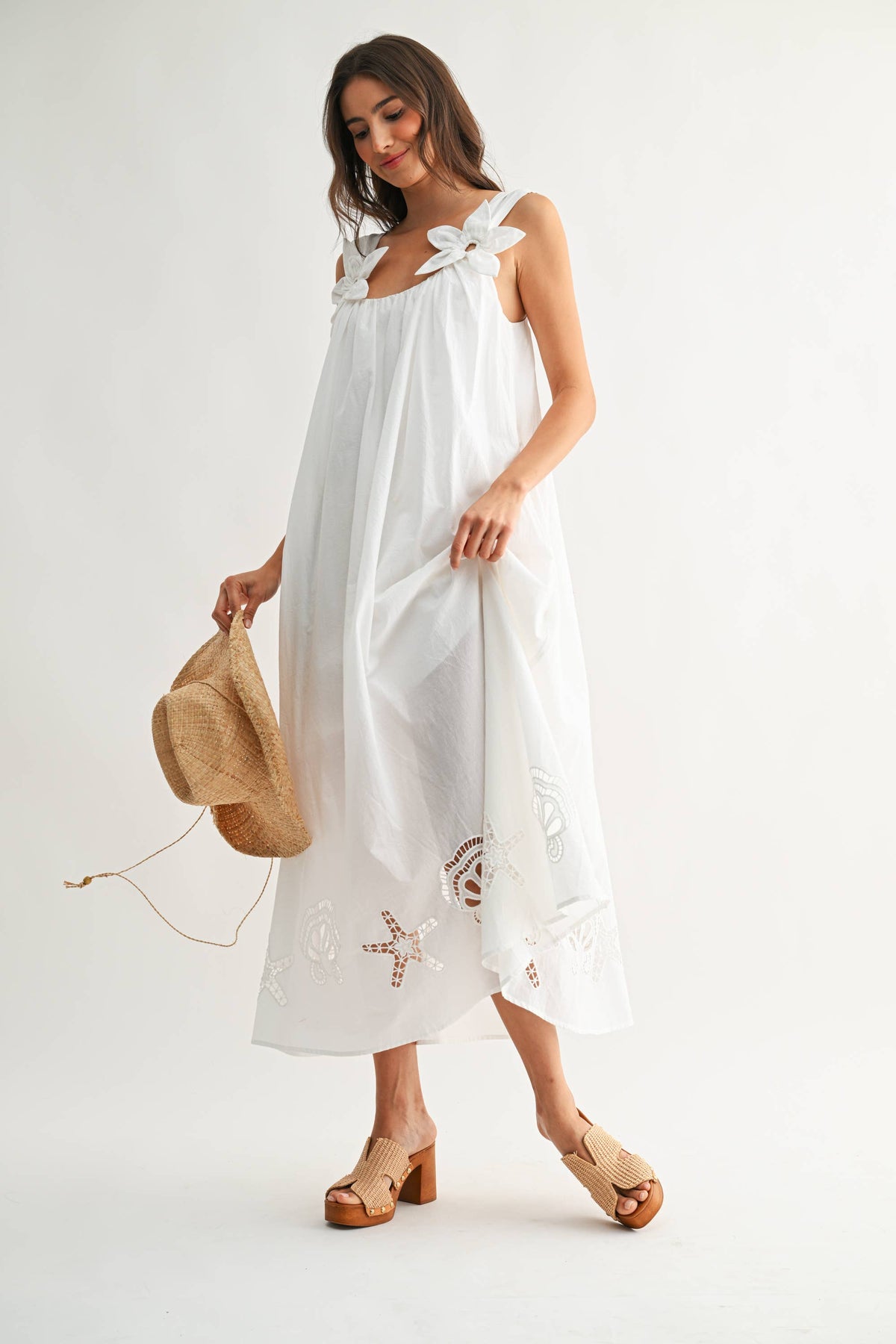 Embroidered Floral Maxi Dress