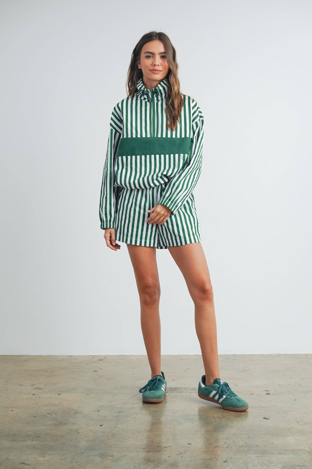 Striped Drawstring Pocket Boxer Shorts