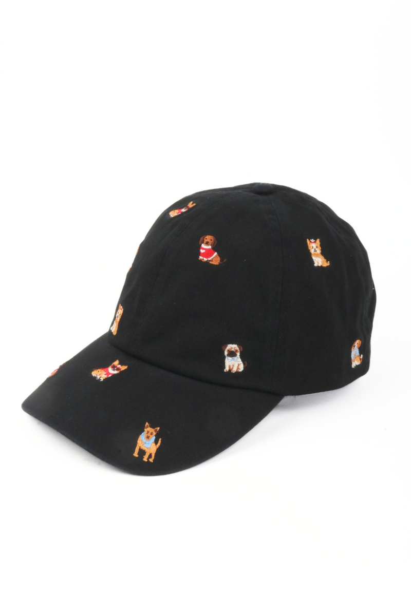 Embroidered Dog Baseball Cap