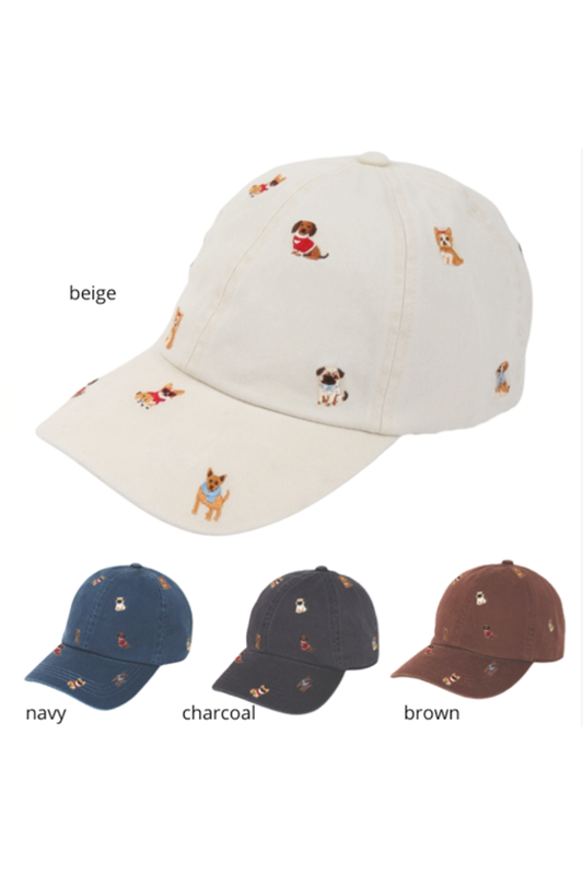 Embroidered Dog Baseball Cap