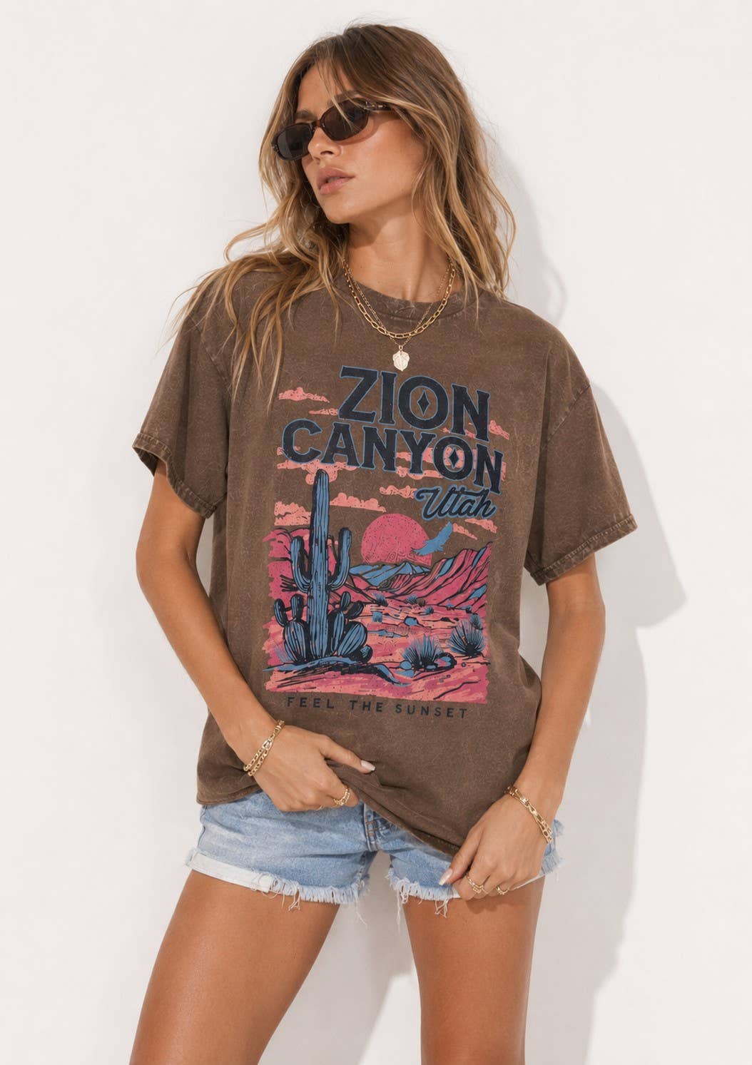 Zion Canyon Utah Outdoors Mineral Graphic Tee